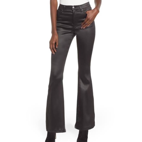 topshop leather flares